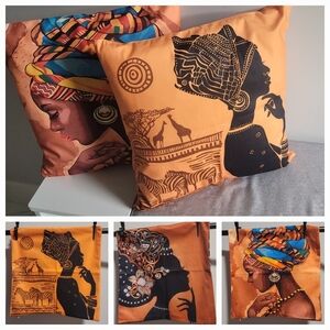 African art ethnic pillow covers, room decor, No Pillow Only Covers.